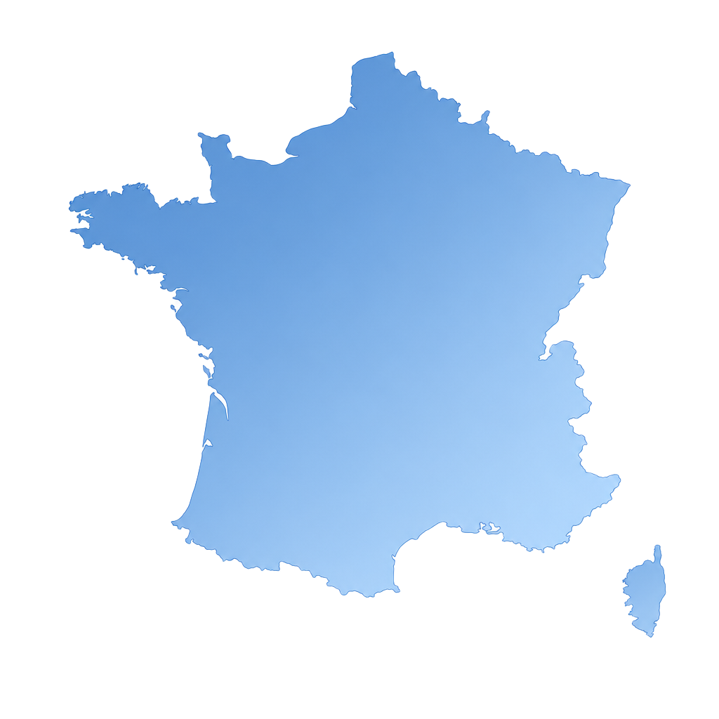 Carte de France des villes Ice Family