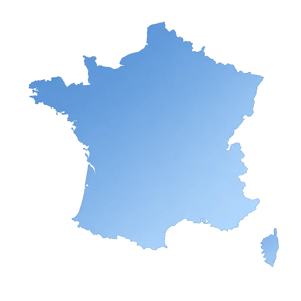 Carte de France des villes Ice Family